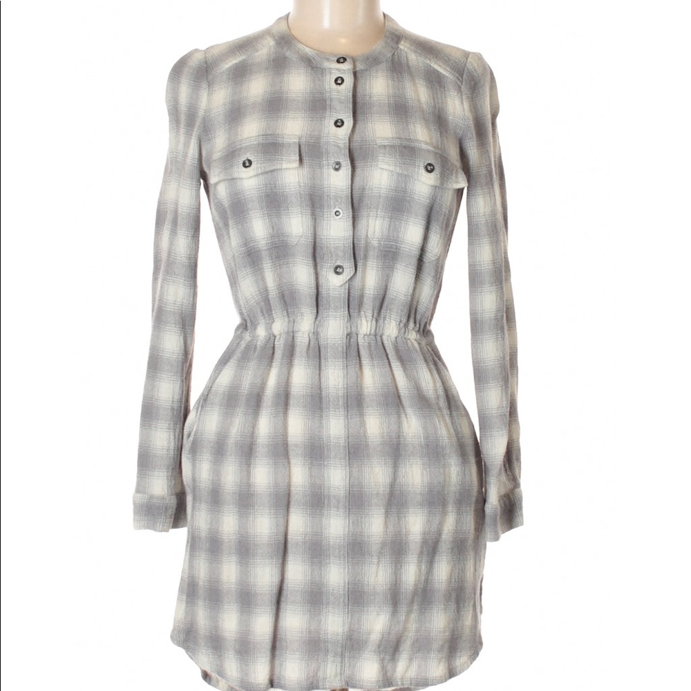 Madewell Broadway & Broome plaid wool dress XS